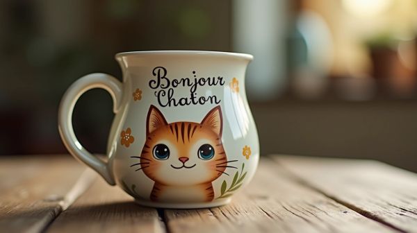 Mug Bonjour Chaton : un cadeau original pour les amoureux des chats